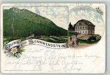Friedrich Schüleralpenhaus 1898 Lithographie Sonnwendstein