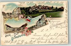 92676 W8489 Eschenbach i.d.OPf. Lithographie Glückwunsch Neujahr
