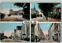 Oels Olesnica 1922 - Bahnhof Gartenstraße Holteistraße Breslauer Straße
