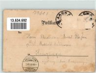 78267 W7701 Aach , Hegau 1899 Gebrauchsspuren Aach Quelle Gasthaus Lithographie
