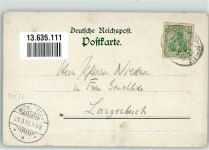 08648 O9932 Schönberg b Adorf, Vogtl 1905 Lithographie Bahnhofshotel A. Rich. Eger Bahnpost Schleiz Zug 3173