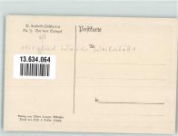 Lendecke Otto Mitglied der Wiener Werkstätte Nr 3 vor dem Spiegel Wiener Werkstätte Künstlerkarte