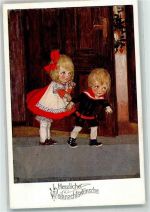 Serie 22 151 Glückwunsch Weihnachten Kinder Galerie Wiener Künstler Singer, Susi