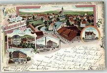 02782 O8812 Seifhennersdorf 1903 Lithographie Billa Bernh. Jentsch Holzschuhfabrik Aug. Appelt Gemeindeamt Burgberg Geschäftshaus Papierhandlung Jul. Lindner jr.