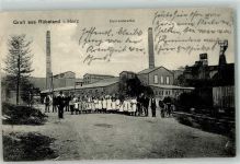 38889 O3725 Rübeland b Blankenburg, Harz 1916 Gebrauchsspuren Zementwerke Gruppenfoto Fahrrad