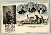 87727 W8943 Babenhausen , Schwab - Erinnerung Fugger-Centenarfeier September 1903 Fürst Carl Fugger Fürst Anton Fürst Anselm Fürst Leopold Wappen sign Eugen Felle