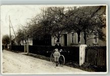 33824 W4806 Werther Westf. Gebrauchsspuren Fahrrad Junge Privatfoto-AK Ort handschriftlich