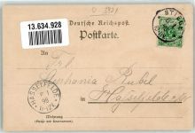 38899 O3721 Stiege 1898 Gebrauchsspuren Schlossbrauerei Gasthaus C. Klapproth Lithographie