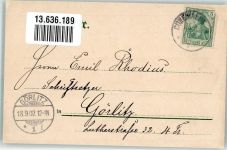 02733 O8704 Cunewalde 1902 Lithographie Geschäftshaus Döcke Gasthaus Sächsischer Hof Kirche Eichenblatt Passepartout