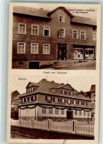 35759 W6349 Driedorf Foto AK Schule Gasthaus-Handlung Schmidt