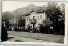 83224 W8217 Grassau , Chiemgau Foto AK Wohnhaus Fahrrad Ort lt. Verlag