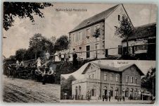 55765 W6588 Birkenfeld , Nahe 1918 - OT. Neubrück Gasthaus Dindorf Kutsche Bahnhof