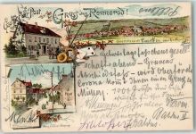 56477 W5439 Rennerod , Westerw 1899 Lithographie Hauptstraße Gasthaus zur Post