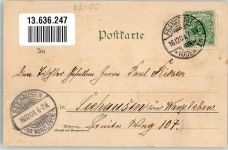03185 O7520 Peitz 1901 Lithographie Festungsturm Deutsches Haus Rathaus