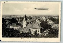 49356 W2840 Diepholz Foto AK Vom Schloßturm Zeppelin über Diepholz