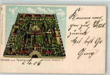 10115 W1000 Tempelhof 1905 Lithographie Garnision Lazarett II