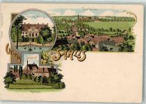 04655 O7234 Kohren-Sahlis Lithographie Schloss Rittergut