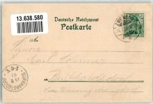 04703 O7321 Zeschwitz 1901 Lithographie Gasthaus zur Deutschen Eiche Festsaal