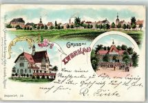 04442 O7114 Zwenkau Lithographie Gasthaus Sommerlust