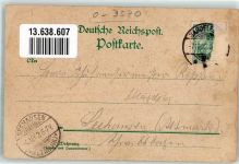 39638 O3570 Gardelegen 1902 Lithographie Cafe Germania Cafesaal Germania-Denkmal