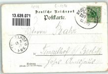 16321 O1280 Bernau b Berlin 1899 - Kriegerdenkmal Bürgermeisterstraße St. Marienkirche Bahnpost Stolp - Berlin