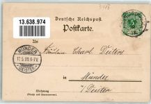 37434 W3429 Gieboldehausen 1898 Lithographie Kaiserl. Postamt Gemeinde Rathaus Kgl. Amtsgericht Kirche