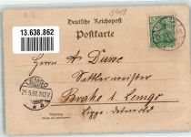 37170 W3418 Uslar 1901 Lithographie Hotel Deutsches Haus Zuckerfabrik Jörns Villen Hotel Bussilliar