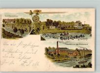 59399 W4716 Olfen , Westf 1897 Lithographie Rauschenburg Ruine Rauschenburg Pumpstation a. Lippe-Brückenkanal selten