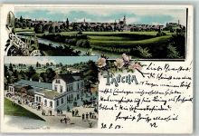 04425 O7127 Taucha b Leipzig 1900 Lithographie Gasthaus Herm. Kopenz