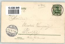 04680 O7241 Colditz 1906 Lithographie Stadtschule Bahnhofstrasse Vierblättriges Kleeblatt Passepartout