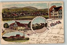 37170 W3418 Uslar Lithographie Hotel Deutsches Haus Sollinger Holzwarenfabrik Jörns Villen Hotel Bussilliar