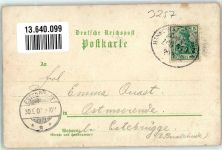 31832 W3214 Völksen 1902 Lithographie Bahnhof Glück auf Post Bahnpost Hannover