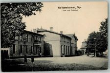 Goßlershausen Jablonowo Pomorskie 1918 - Post u. Bahnhof