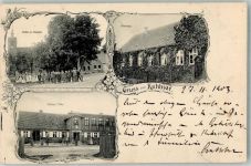 16928 O1921 Kuhbier 1903 - Kirche Schulhaus Pfarrhaus Gasthaus Otto