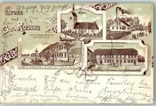 39606 O3541 Rossau , Altmark 1898 Lithographie Gross-Rossau Molkerei Gutshaus Schenk Gasthaus Wwe. Binde