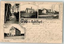 Kohlfurt Wegliniec 1916 - Könntebergturm Schule Kirche Ober-Försterie