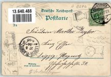 01917 O8290 Kamenz 1894 Lithographie Vorläufer Lessing-Denkmal Kaiserl. Post