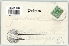36205 W6443 Sontra 1899 Lithographie Gasthaus zum Adler
