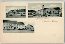 3851 Kautzen - Marktplatz u. Kirche Fahrrad