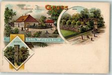 Sorau Zary Lithographie Gasthaus Waldesheim