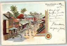 Freetown 1902 Lithographie Kissy Road