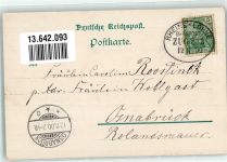 48465 W4443 Schüttorf 1900 Lithographie Gasthaus zum Waldschlößchen Kegelbahn Bahnpost Rheine-Löhne Zg. 533