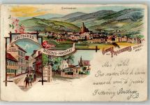 Prachatice Prachatitz 1900 Lithographie Mädchenpensionat