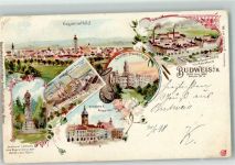 Ceske Budejovice Budweis 1898 Lithographie Domkirche Ringplatz