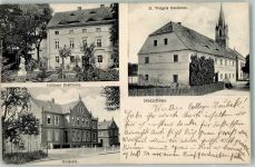 Guhrau Góra 1910 - Wetschkau Göllners Besitzung Wigels Gasthaus Molkerei