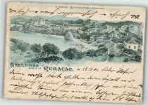 Willemstad 1902 Lithographie Quarantine-Station Curacao