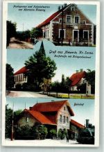 Niewerle Nowa Rola 1927 - Dorfstrasse Kriegerdenkmal Postamt Bahnhof