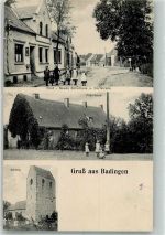 39579 O3501 Badingen b Stendal 1914 - Post Neues Schulhaus Pfarrhaus Kirche