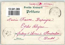 68480 Pfetterhouse Pfetterhausen 1914 Lithographie Rathaus Gasthaus Schwartz Kirche