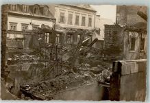 02742 O8713 Neusalza-Spremberg Foto AK Brand des Gasthaus Ratskeller Zerstörtes Gasthausgebäude Ort handschriftlich